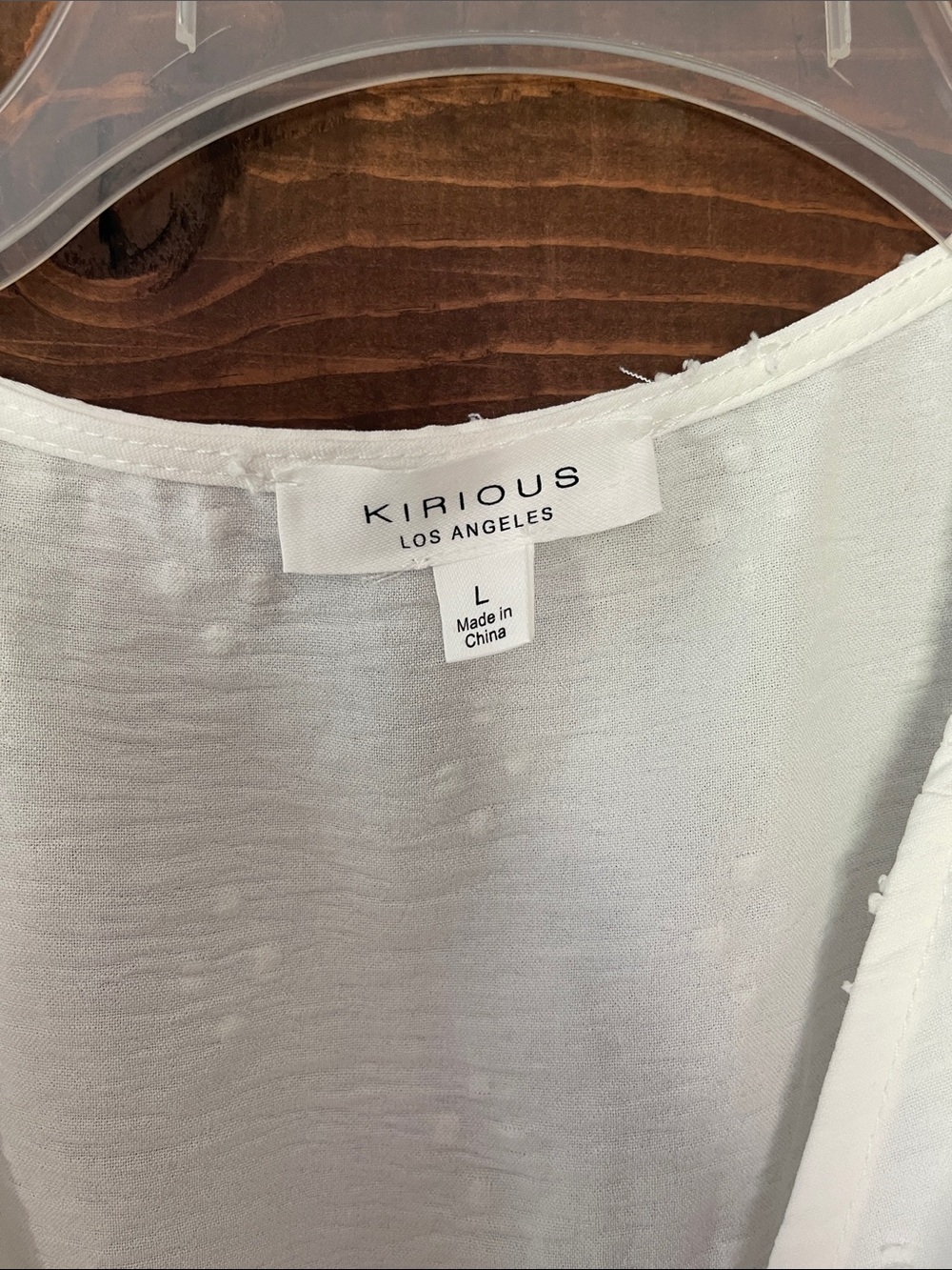 Kinsley White Smocked Button-Front Peasant Blouse - Picture 2 of 3